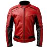 Men’s Red Leather Biker Jacket
